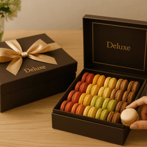 Coffret macarons prestige 24 pièces – Deluxe Macaron